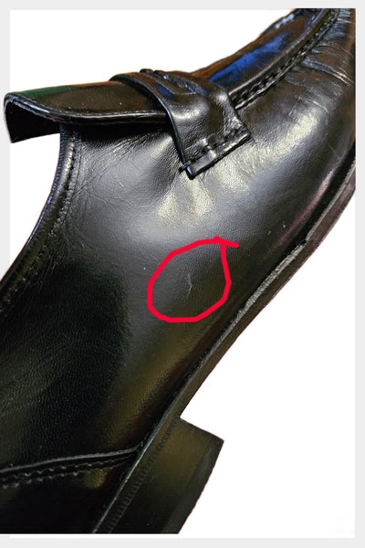 Retro quality FLS Florsheim black loafers vintage slip on shoes | Size 9