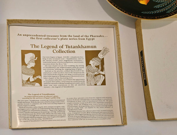 1990 Egyptian Osiris Porcelain The Legend Of Tutankhamun Collector's Plate w Certificate
