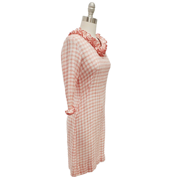 Gingham Style 1960s dress red and white dress | size Xsmall