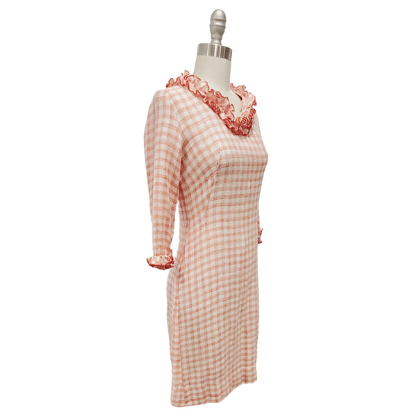 Gingham Style 1960s dress red and white dress | size Xsmall