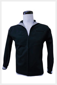 Retro US Navy sailor crackerjack style dress jumper USS Abraham Lincoln wool top / shirt  Mens S - Women's M