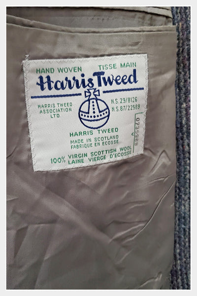 Vintage Harris Tweed wool blazer Made in Scotland tailored in Canada | Size 42T