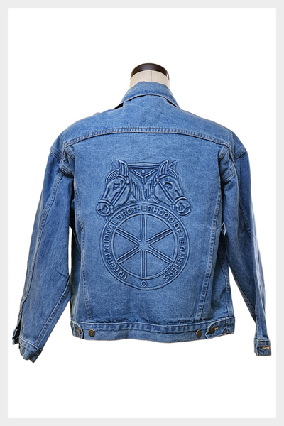 Vintage Teamsters Denim Jacket | Embossed Teamsters Made in USA | Size XL - 1X