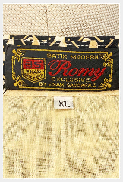 Retro Quality Indonesian Batik Modern Romy Exclusive Enam Saudara shirt | Label says XL