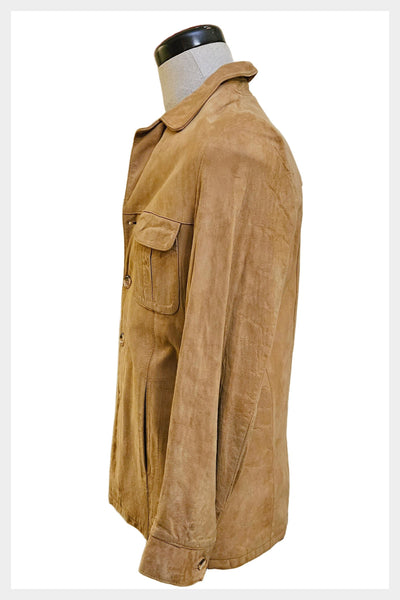 Vintage 70s Suede Shirt Jacket | Mac Mor Leather Shacket, Small to Medium