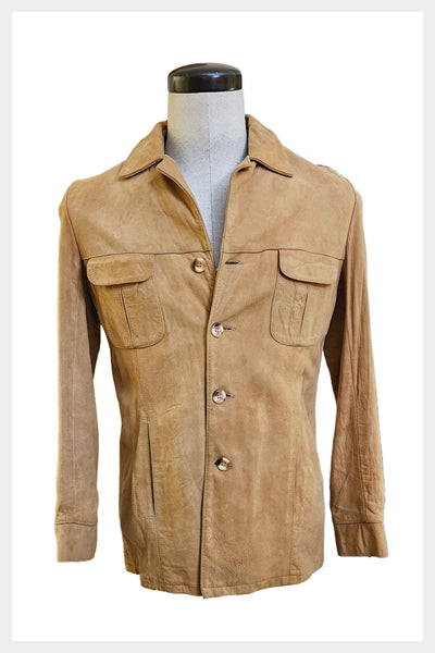 Vintage 70s Suede Shirt Jacket | Mac Mor Leather Shacket, Small to Medium