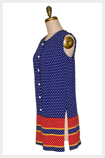 Vintage 70s Polka Dot Tunic Dress | Minnesota Woolen Co, Medium