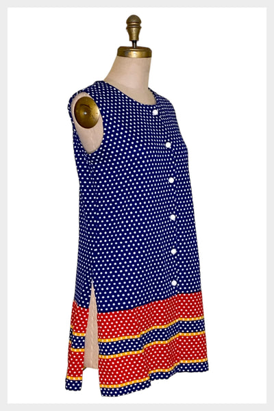 Vintage 70s Polka Dot Tunic Dress | Minnesota Woolen Co, Medium