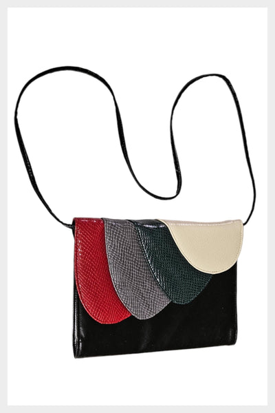 Vintage 80s Faux Snakeskin Clutch: Retro Envelope Handbag