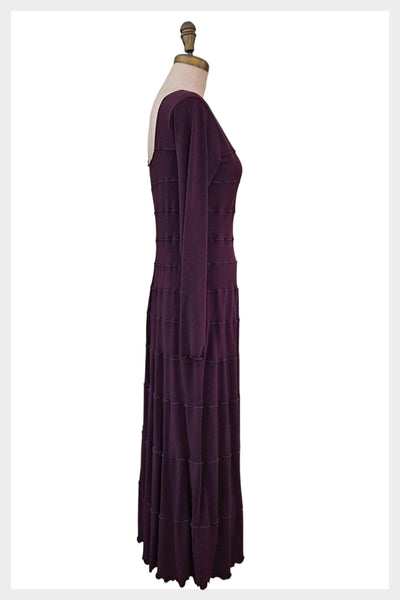 Y2K Linda Lundström tiered plum maxi dress – Made in Canada – Size medium