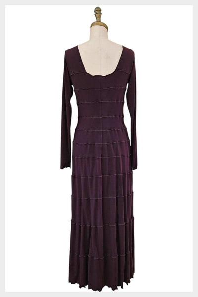 Y2K Linda Lundström tiered plum maxi dress – Made in Canada – Size medium