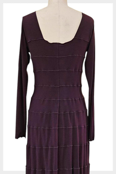 Y2K Linda Lundström tiered plum maxi dress – Made in Canada – Size medium