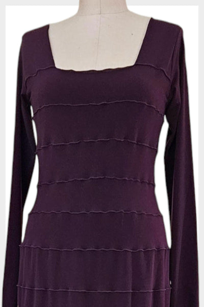 Y2K Linda Lundström tiered plum maxi dress – Made in Canada – Size medium