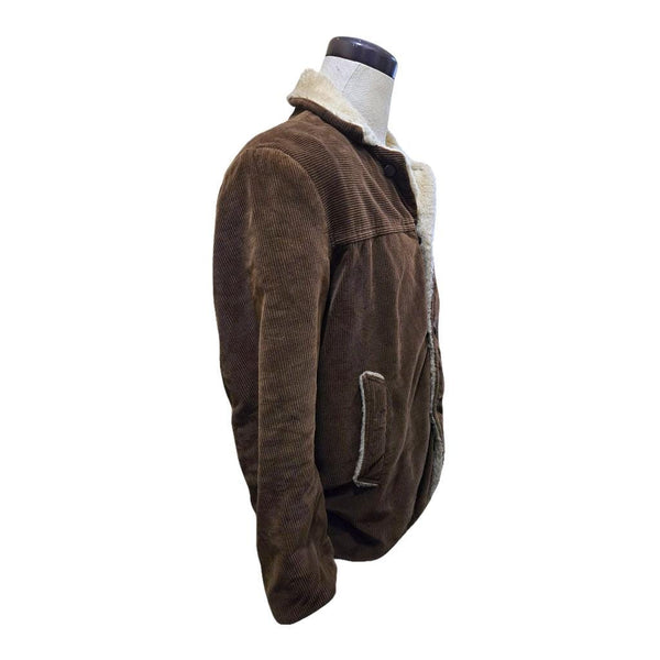 Vintage 1970s Corduroy Jacket w Faux Shearling Lining | The Last of Us Style