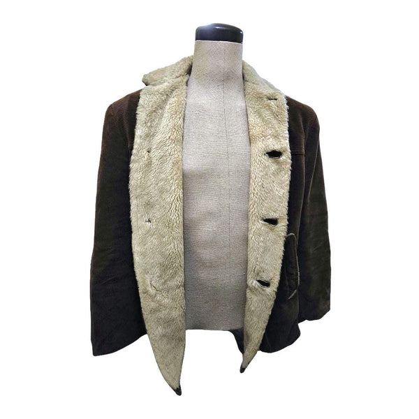 Vintage 1970s Corduroy Jacket w Faux Shearling Lining | The Last of Us Style