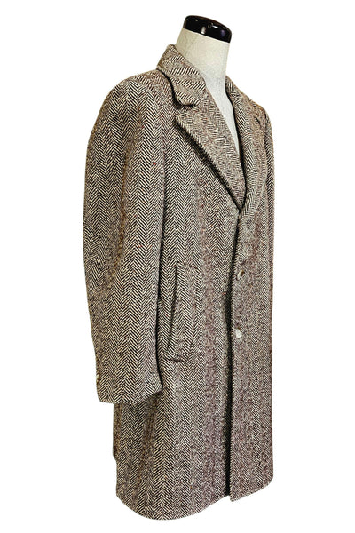 1960s early 1970s Brown Herringbone Tweed | Shaughnessy by Empire Tip Top Tailors | Canadian Made