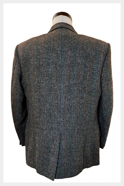 Vintage Harris Tweed Blazer | 60s/70s Brown Wool Sport Coat, 42R