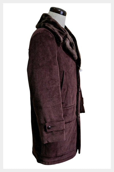 1970s corduroy jacket w Borg style collar  NOS from Simpsons | Size 36