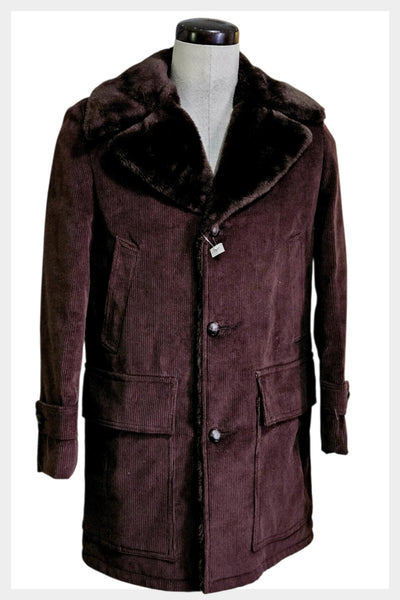 1970s corduroy jacket w Borg style collar  NOS from Simpsons | Size 36