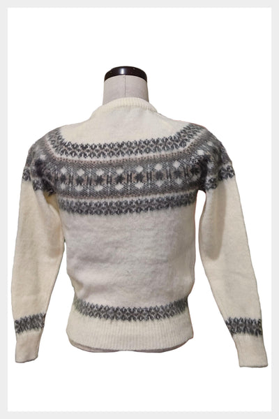 1970s Arrow Sportswear Fair Isle Sweater – Nordic Wool Blend Knit, Size S