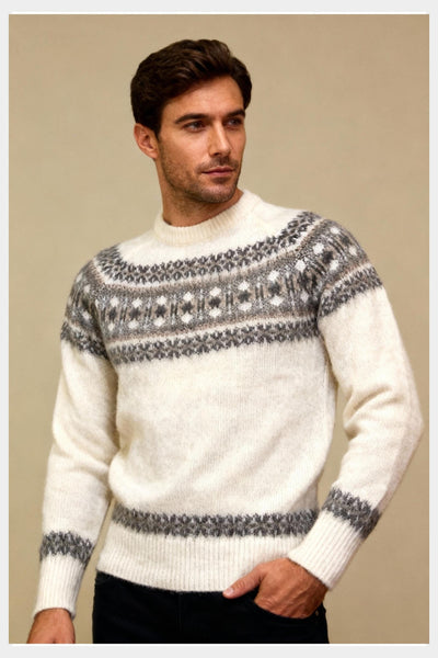1970s Arrow Sportswear Fair Isle Sweater – Nordic Wool Blend Knit, Size S