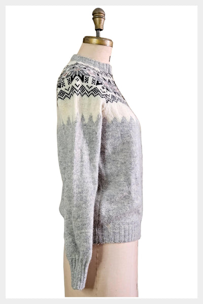 Vintage Pitlochry Knitwear Shetland cardigan | wool fair isle pattern knit cardigan | size medium
