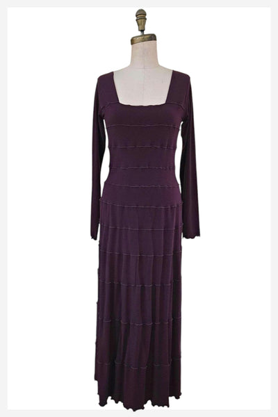 Y2K Linda Lundström tiered plum maxi dress – Made in Canada – Size medium