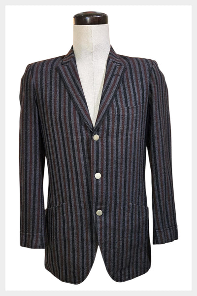 1959 wool blazer | Hong Kong tailored, striped menswear