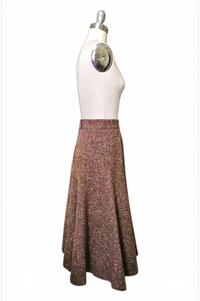 Vintage 1970s Irish tweed A-line skirt – 70s-80s flecked wool skirt, Size small