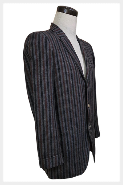 1959 wool blazer | Hong Kong tailored, striped menswear