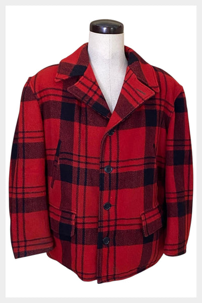 Vintage 1940s Red Plaid Wool Hunting Jacket – Midwest Outerwear
