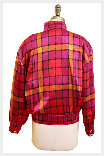 1980s Carlisle Silk slouchy bomber baseball jacket | medium to large