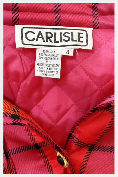 1980s Carlisle Silk slouchy bomber baseball jacket | medium to large