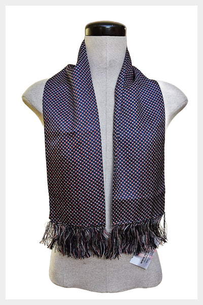 1950s Forsyth opera scarf in a dot print with fringe