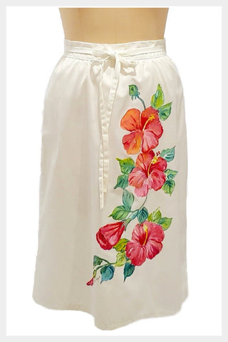 1970s hand painted Florida Keys wrap skirt | medium