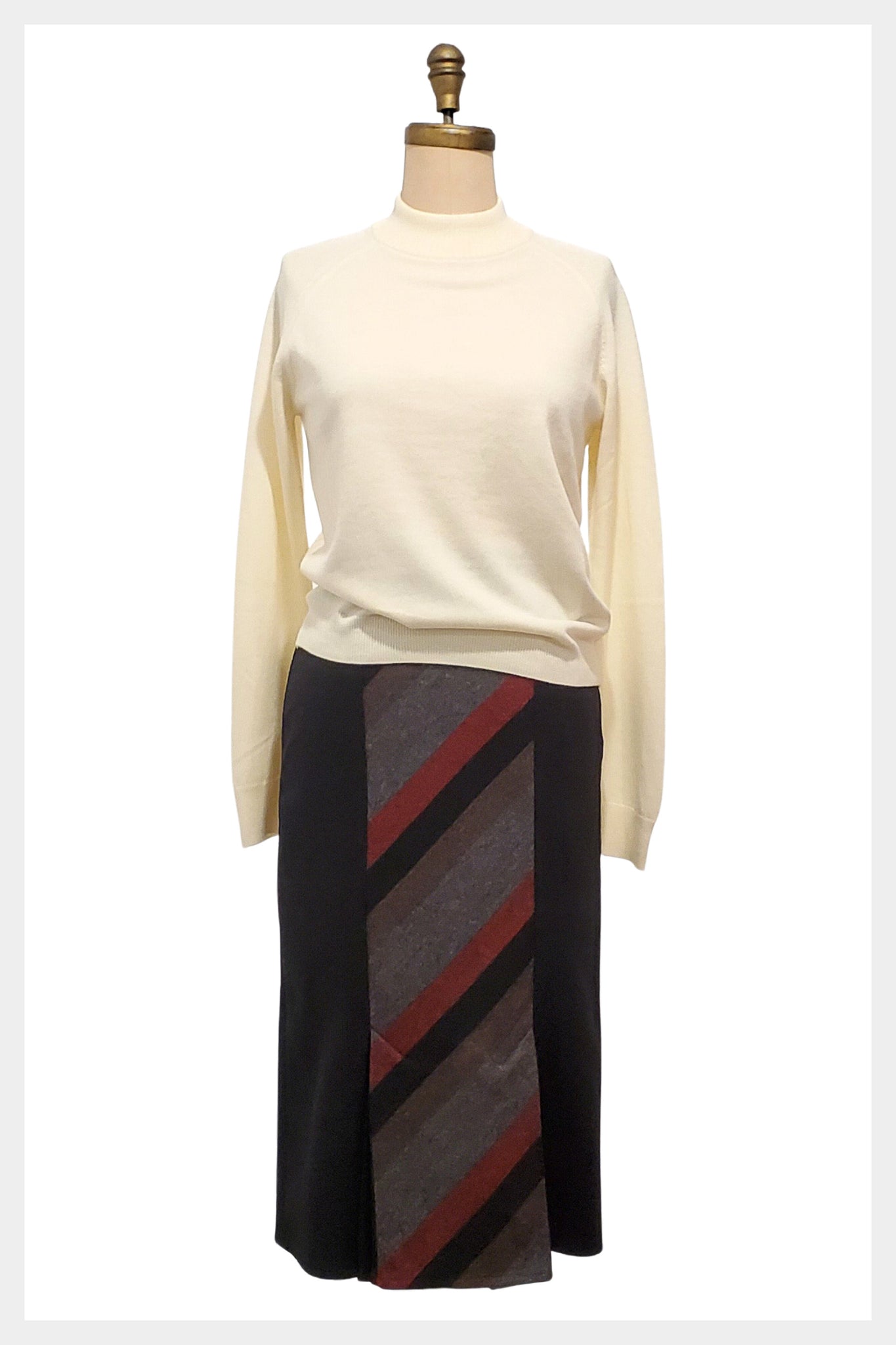 1980s wool blend pencil skirt | small
