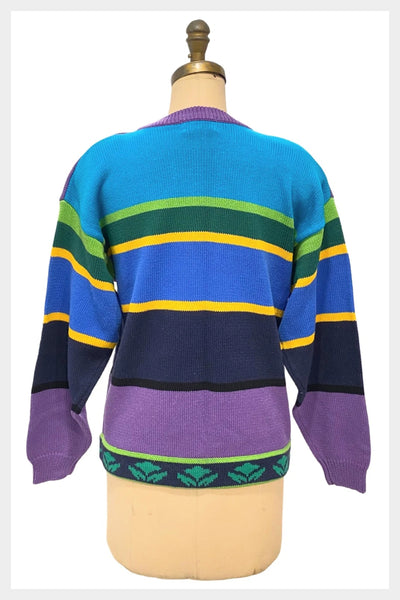 1980s Bay Club cotton knit sweater |  medium