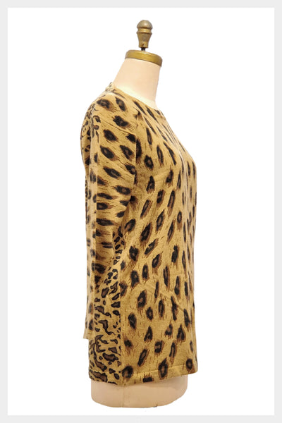 1980s leopard print lambswool sweater set | medium