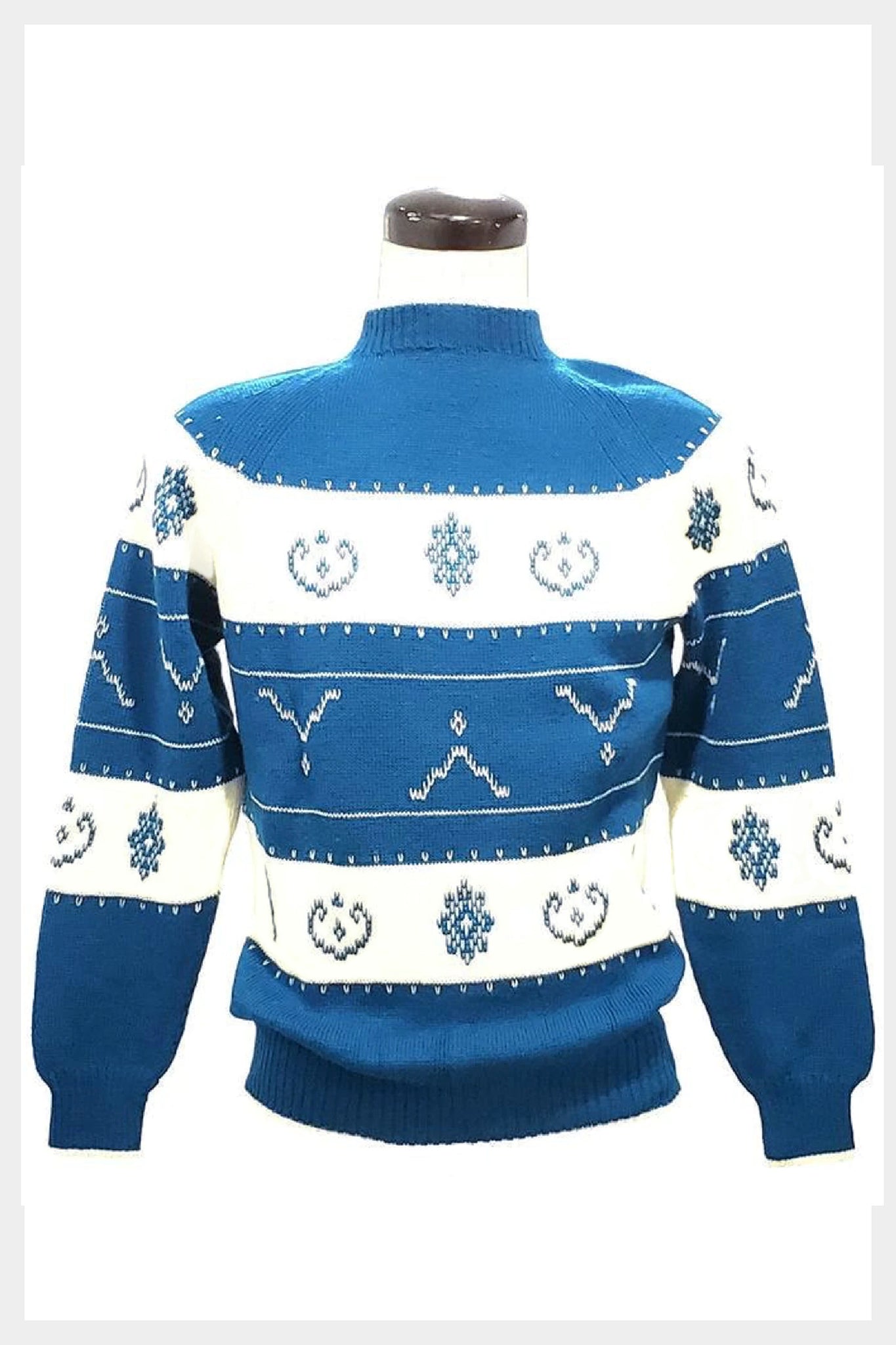 1970s blue Italian knit sweater | medium