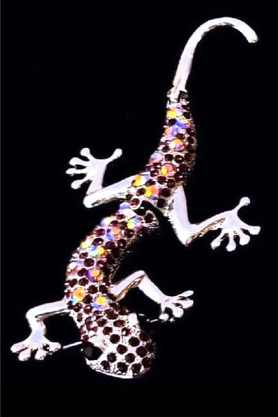 1970s articulating lizard geicko large 4 3/4” or 12 cm brooch