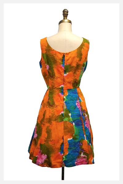 1980s floral abstract back view