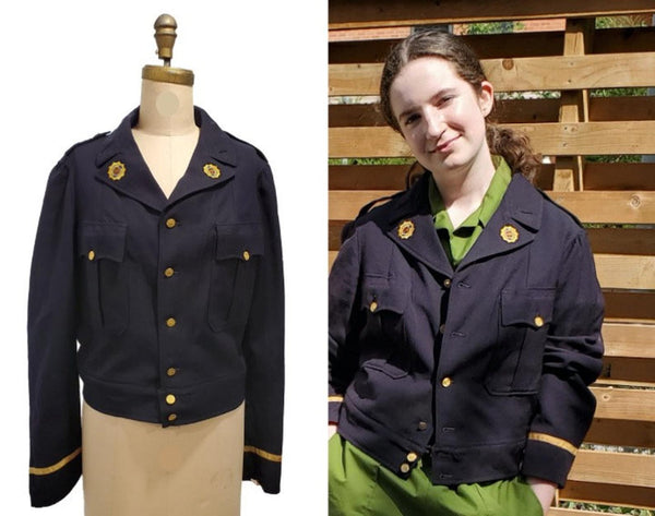 American Legion | 1947 navy wool bomber jacket