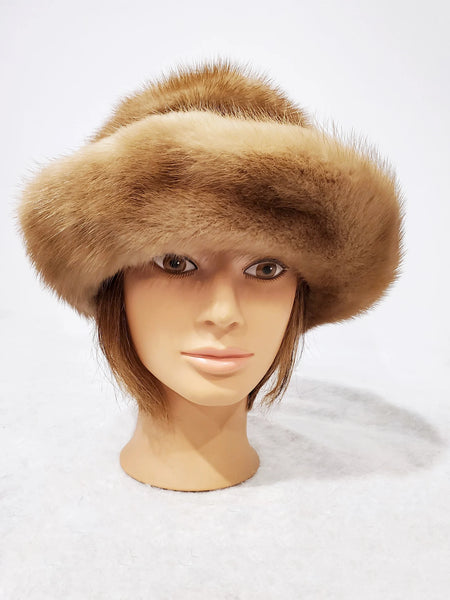 Luxury of mink in a 1970s rolled brim fur hat by Cain - Sloan Co. of Nashville | size 22"