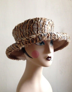 1980s designer Kokin feather couture hat