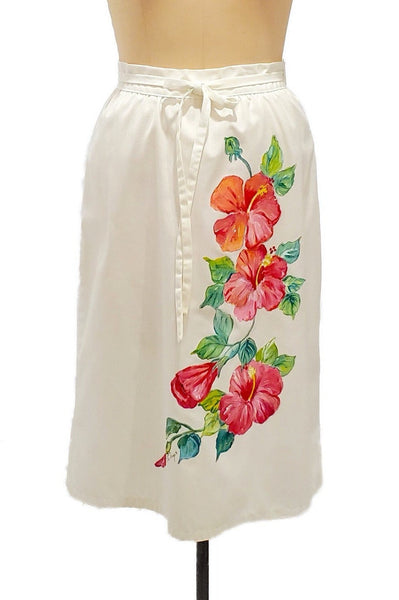 1970s hand painted Florida Keys wrap skirt | medium