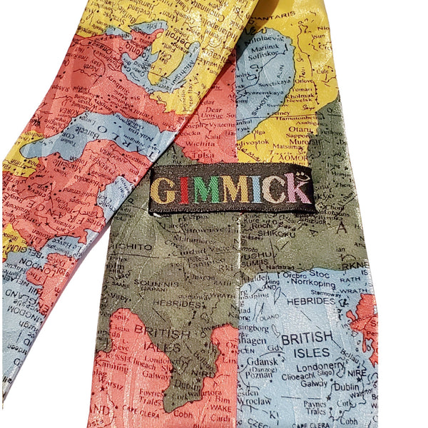 Retro Novelty Travel Necktie, Global Print | Collectible GIMMICK Men's Tie