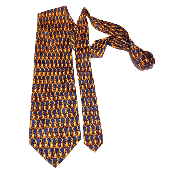 Official Disney "POOH" novelty necktie, Tigger print | collectible Tigger men’s silk tie
