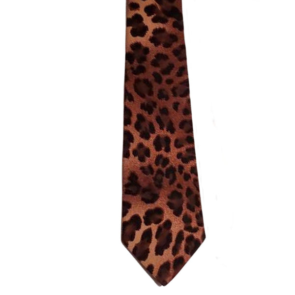 Vintage Le Chateau Animal Print  Necktie | 80s leopard print tie