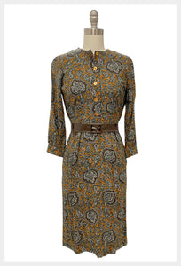 1960s paisley dress | small