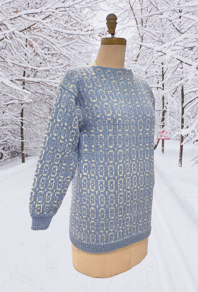 Nordic wool hand knitted sweater | small